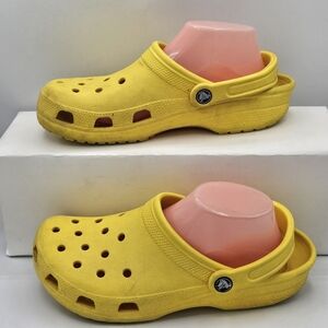 Crocs yellow slipon clog style shoes size 9 in womens, 7 in mens